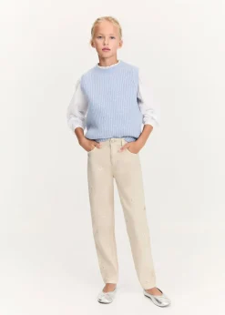 Dzieci MANGO Dżinsy*Dżinsy z haftowanym zdobieniem