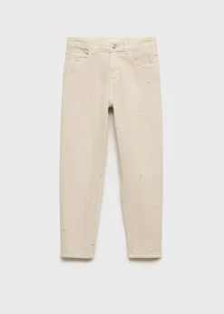 Dzieci MANGO Dżinsy*Dżinsy z haftowanym zdobieniem