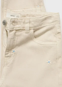 Dzieci MANGO Dżinsy*Dżinsy z haftowanym zdobieniem