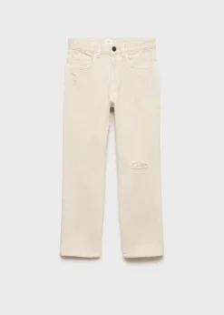 Dzieci MANGO Dżinsy*Dżinsy z prostymi nogawkami i ozdobnymi rozdarciami