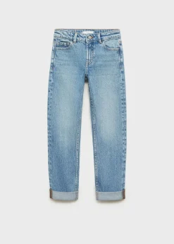 Dzieci MANGO Dżinsy*Dżinsy z prostymi podwijanymi nogawkami