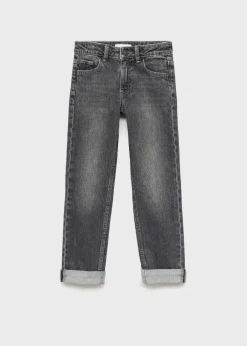 Dzieci MANGO Dżinsy*Dżinsy z prostymi podwijanymi nogawkami