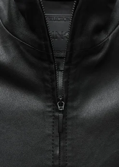 MANGO Kurtki|Skóra*Dopasowana kurtka skórzana z podwójnym suwakiem