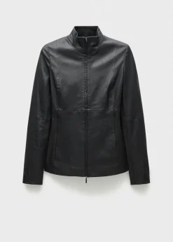 MANGO Kurtki|Skóra*Dopasowana kurtka skórzana z podwójnym suwakiem