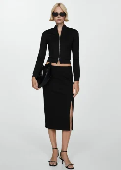 MANGO Kurtki*Dopasowana kurtka z podwójnym suwakiem