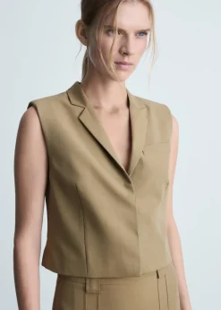 MANGO Topy*Dopasowany top od garnituru