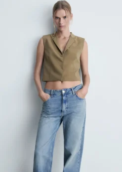 MANGO Topy*Dopasowany top od garnituru