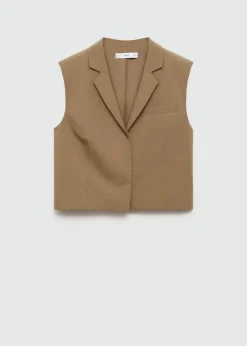 MANGO Topy*Dopasowany top od garnituru