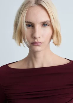 MANGO Koszulki*Drapowana koszulka slim fit