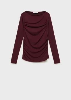 MANGO Koszulki*Drapowana koszulka slim fit