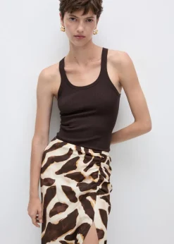 MANGO Spódnice*Drapowana spódnica w zwierzęcy wzór