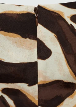 MANGO Spódnice*Drapowana spódnica w zwierzęcy wzór