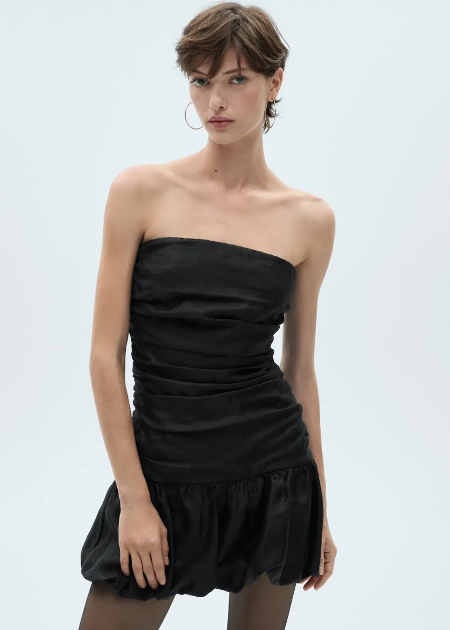 MANGO Sukienki I Kombinezony*Drapowana sukienka bez ramiączek