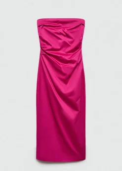 MANGO Sukienki I Kombinezony*Drapowana sukienka bez ramiączek