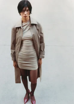 MANGO Sukienki I Kombinezony*Drapowana sukienka na jedno ramię