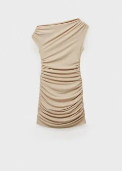 MANGO Sukienki I Kombinezony*Drapowana sukienka na jedno ramię