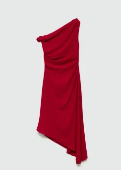MANGO Sukienki I Kombinezony*Drapowana sukienka na jedno ramię