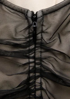 MANGO Sukienki I Kombinezony*Drapowana sukienka na jedno ramię z siateczkowej tkaniny