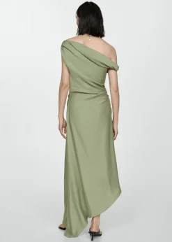MANGO Sukienki I Kombinezony*Drapowana sukienka na jedno ramię