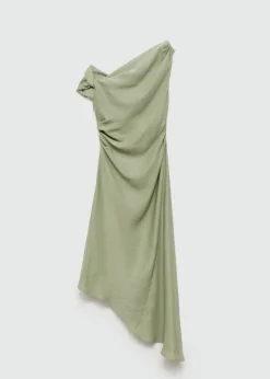 MANGO Sukienki I Kombinezony*Drapowana sukienka na jedno ramię