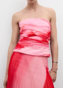 MANGO Topy*Drapowany top bez ramiączek