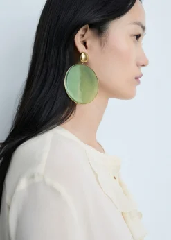 MANGO Biżuteria*Duże okrągłe kolczyki z żywicy