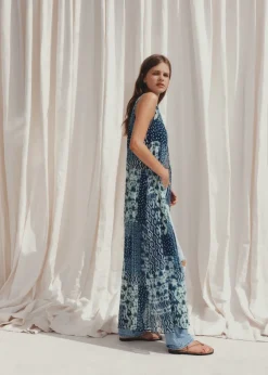 MANGO Kamizelki*Długa kamizelka nadruk