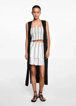 MANGO Swetry I Kardigany|Kamizelki*Długa kamizelka z dzianiny