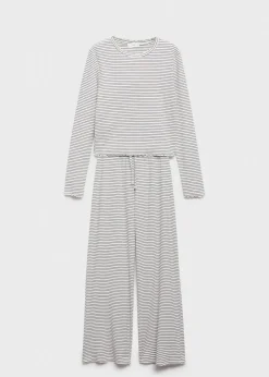 MANGO Piżamy*Długa piżama w paski
