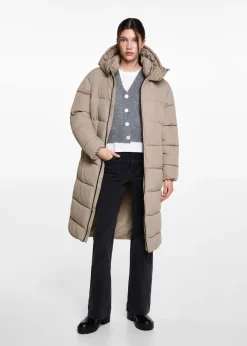 MANGO Płaszcze I Kurtki*Długa pikowana kurtka