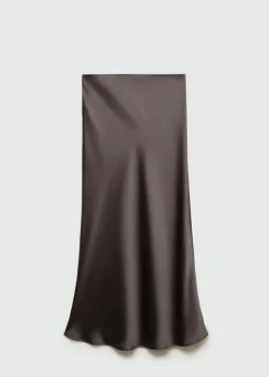 MANGO Spódnice*Długa satynowa spódnica