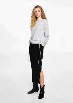 MANGO Spódnice*Długa spódnica z dzianiny