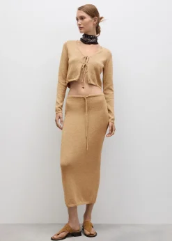 MANGO Spódnice*Długa spódnica z dzianiny