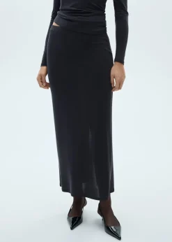 MANGO Spódnice*Długa spódnica z dzianiny