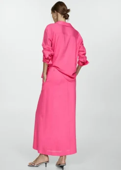 MANGO Spódnice*Długa spódnica z lyocellu