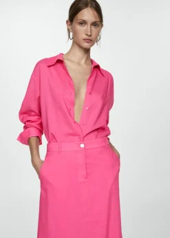 MANGO Spódnice*Długa spódnica z lyocellu