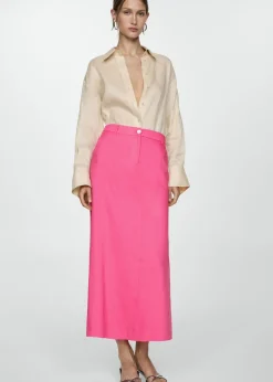 MANGO Spódnice*Długa spódnica z lyocellu