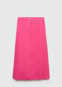 MANGO Spódnice*Długa spódnica z lyocellu