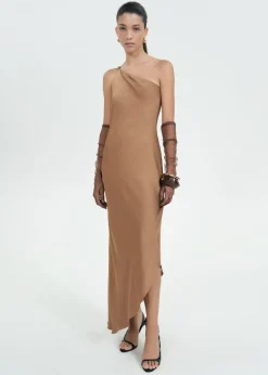 MANGO Sukienki I Kombinezony*Długa sukienka o asymetrycznym kroju z peleryną