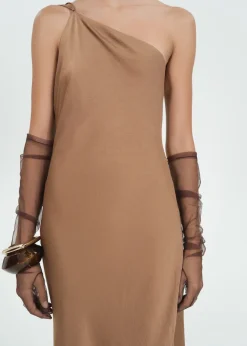 MANGO Sukienki I Kombinezony*Długa sukienka o asymetrycznym kroju z peleryną