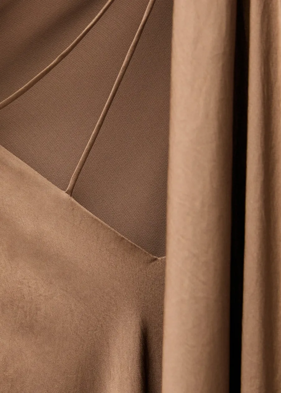 MANGO Sukienki I Kombinezony*Długa sukienka o asymetrycznym kroju z peleryną