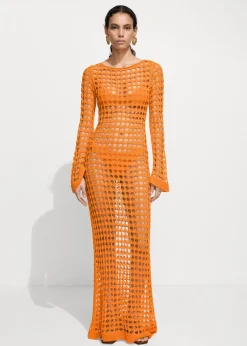 MANGO Sukienki I Kombinezony*Długa sukienka z ażurowej dzianiny