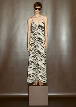 MANGO Sukienki I Kombinezony*Długa sukienka ze zwierzęcym wzorem