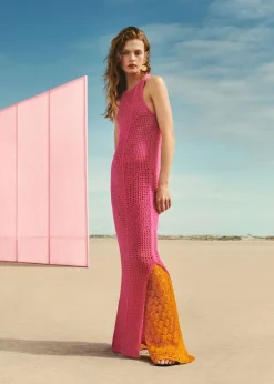 MANGO Sukienki I Kombinezony*Długa szydełkowa sukienka