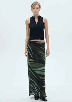 MANGO Spódnice*Długa wzorzysta spódnica