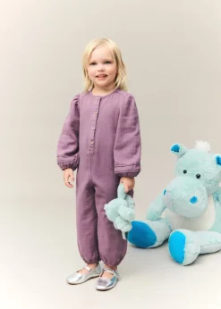 Dzieci MANGO Sukienki I Kombinezony*Długi, bawełniany kombinezon