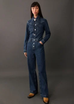 MANGO Sukienki I Kombinezony*Długi kombinezon dżinsowy