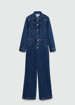 MANGO Sukienki I Kombinezony*Długi kombinezon dżinsowy