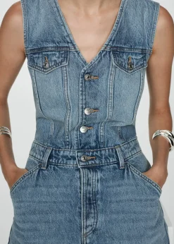 MANGO Sukienki I Kombinezony*Długi kombinezon dżinsowy