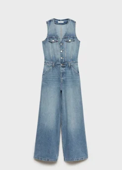 MANGO Sukienki I Kombinezony*Długi kombinezon dżinsowy
